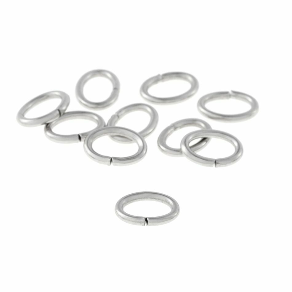 [50個]サージカルステンレスCカン(1x5.5x7mm)[銀シルバー]アクセサリーパーツ金アレ