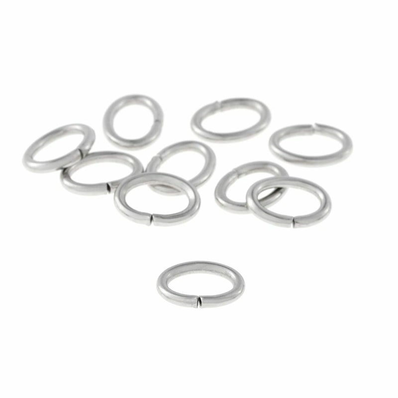 [50個]サージカルステンレスCカン(1x5.5x7mm)[銀シルバー]アクセサリーパーツ金アレ