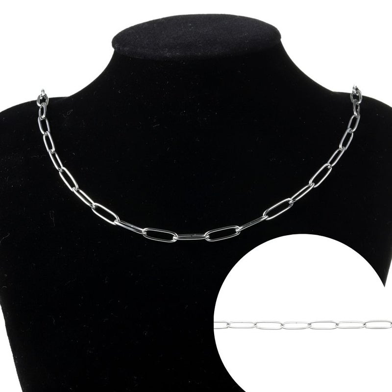 デザインB スクエア チェーン 大 シルバー 着用イメージ