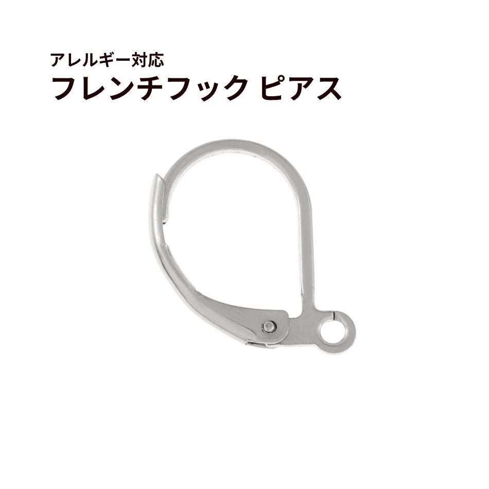 10個] サージカルステンレス フレンチフック ピアス ［ 銀 シルバー