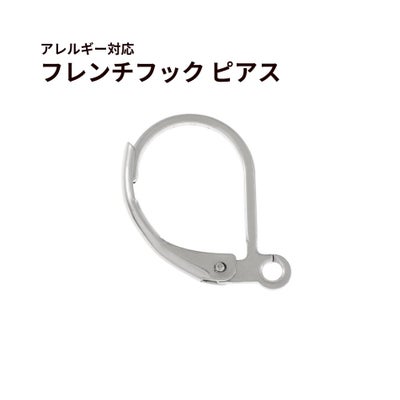 10個] サージカルステンレス フレンチフック ピアス ［ 銀 シルバー 
