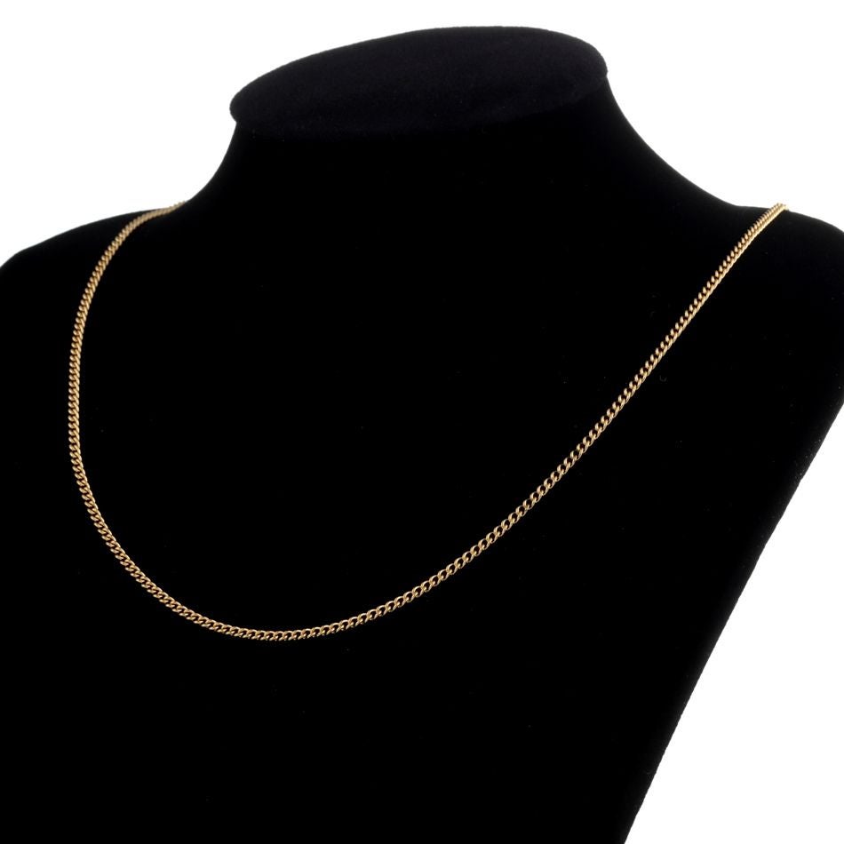 ［1M×1本］サージカルステンレス喜平チェーン0.3×1.0mm［銀シルバー］金具パーツ素材金属アレルギー対応