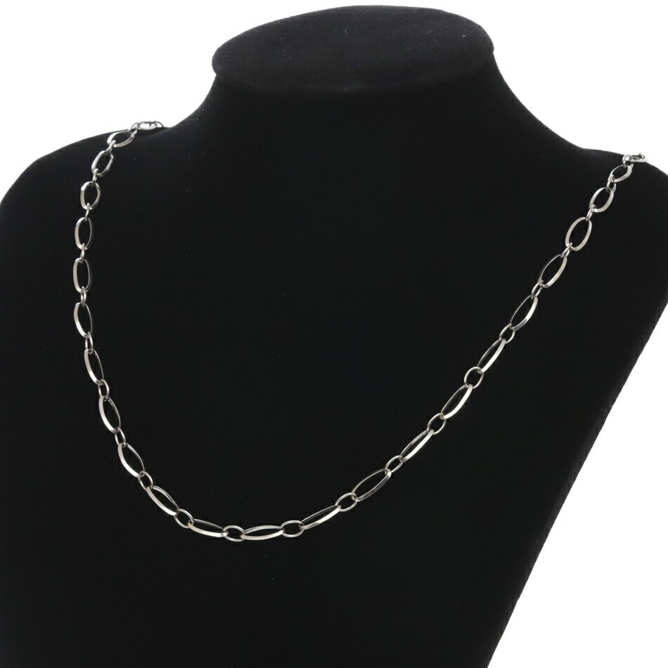 オーバル チェーン 楕円 シルバー 着用イメージ