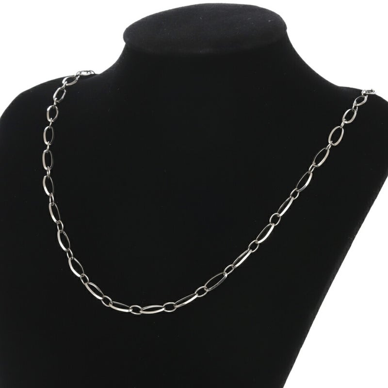 オーバル チェーン 楕円 シルバー 着用イメージ