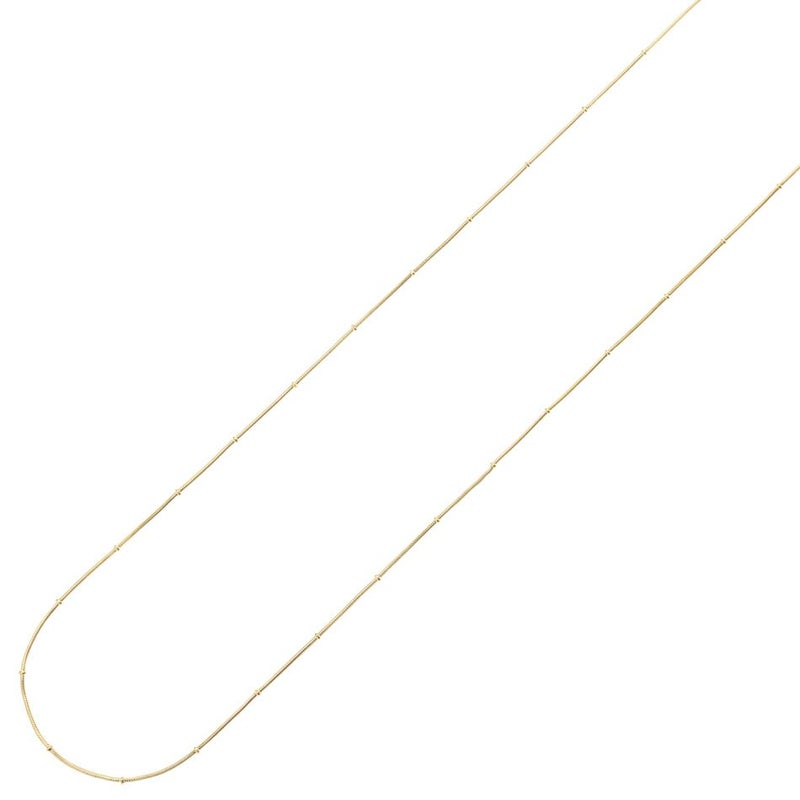 [5M×1本]サージカルステンレスデザインEチェーン飾り珠付き1.2mm［ゴールド金］スネーク素材パーツ金属アレルギー対応