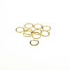 [100個]サージカルステンレス丸カン［0.8X8mm］［ゴールド金］アクセサリーパーツ金アレ