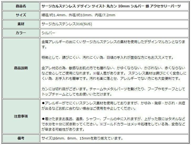 サージカルステンレス素材