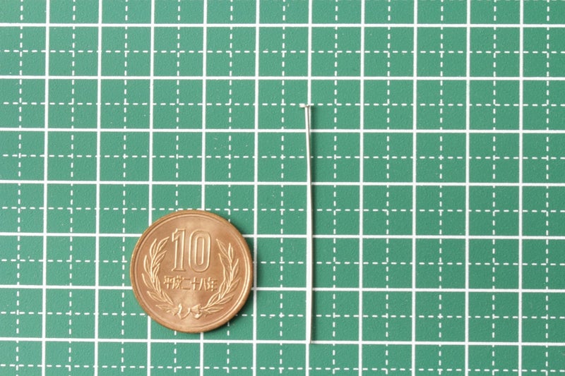[50本]サージカルステンレスTピン(0.7X45mm)シルバー銀アクセサリーパーツ
