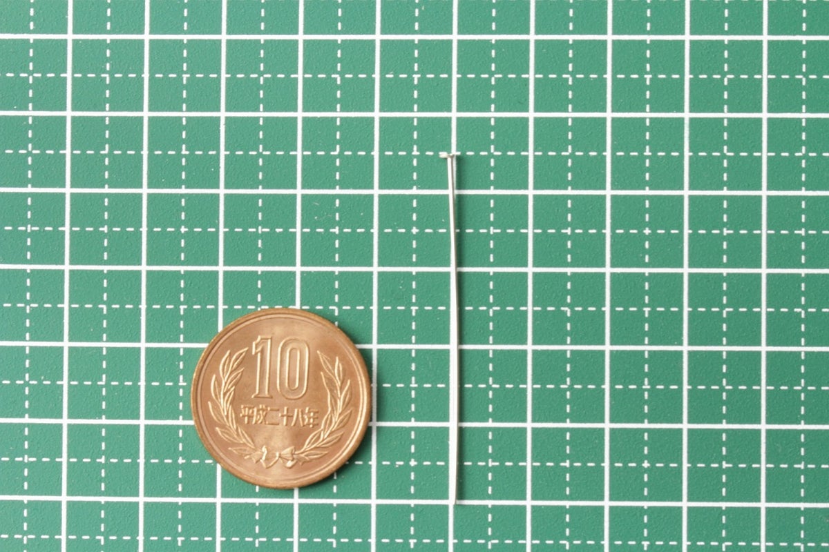 [50本]サージカルステンレスTピン(0.7X45mm)シルバー銀アクセサリーパーツ