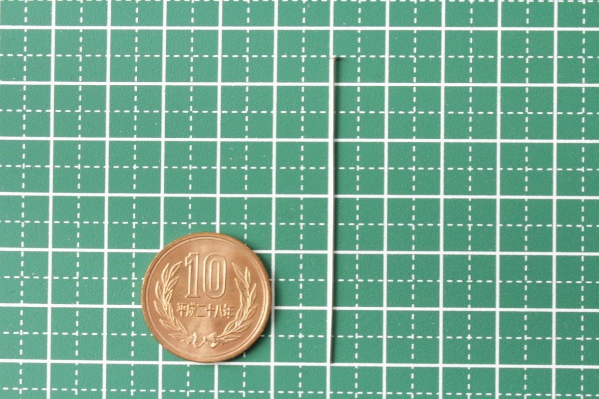 [100本]サージカルステンレスTピン(0.7X55mm)シルバー銀アクセサリーパーツ