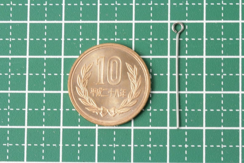 [50本]サージカルステンレス9ピン(0.7X30mm)シルバー銀アクセサリーパーツ