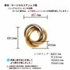 [4個]サージカルステンレス【2色】トリプルリング[ゴールド・シルバー]サークルパーツ素材金属アレルギー対応