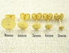 [100個]サージカルステンレス丸皿3mmピアス[ゴールド金]キャッチ付きパーツ