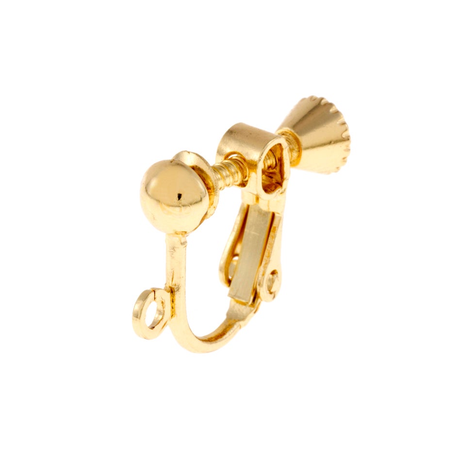 100個] 玉ブラ イヤリングパーツ［ ゴールド 金 ］アクセサリー 金具