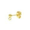 縦向きカン付き ボールピアス 3mm［ ゴールド 金 ］