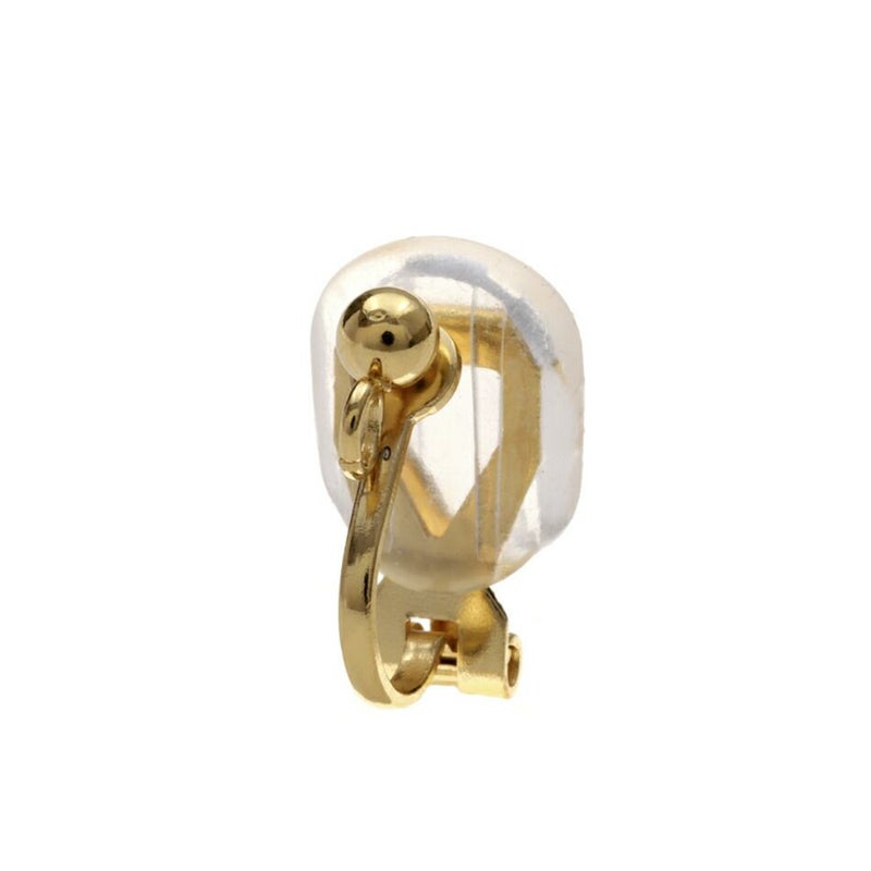 ［10個］サージカルステンレスカン付き【ボール付き】クリップイヤリング［ゴールド金］シリコンカバーB付きパーツ金属アレルギー