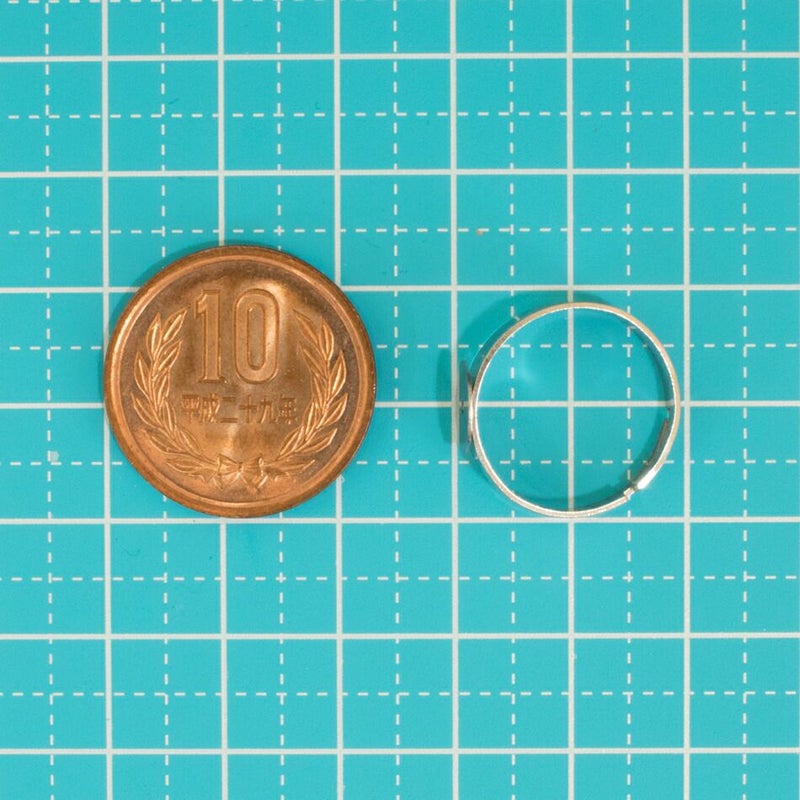 ［2個］サージカルステンレス丸皿8mmリング台［銀シルバー］指輪台座パーツ金属アレルギー対応