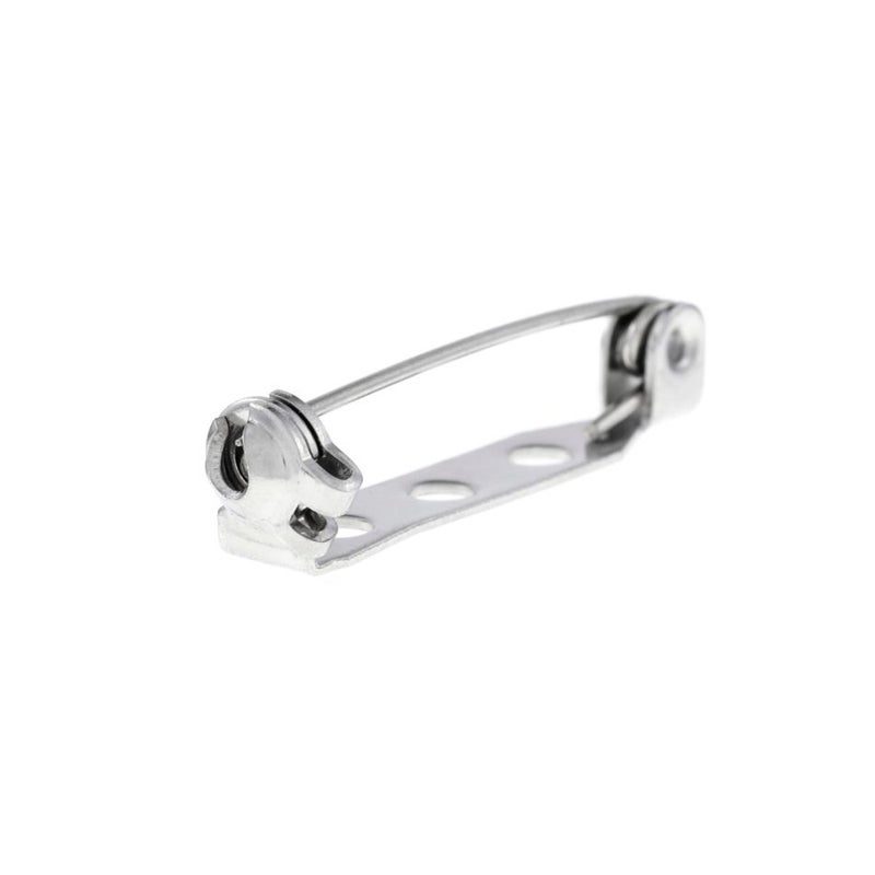 [10個]サージカルステンレス回転ピン33mm［銀シルバー］ブローチピン金具パーツ素材金属アレルギー対応