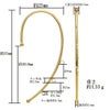 ［4個］サージカルステンレスイヤーフックA【3カン付き】［ゴールド金］素材パーツ金属アレルギー対応