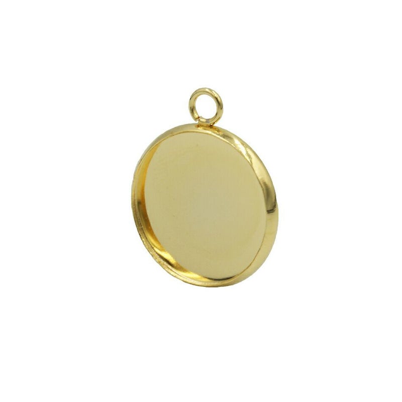 ステンレス 【 カン付き 】* ミール皿 * 20mm ［ ゴールド 金 ］