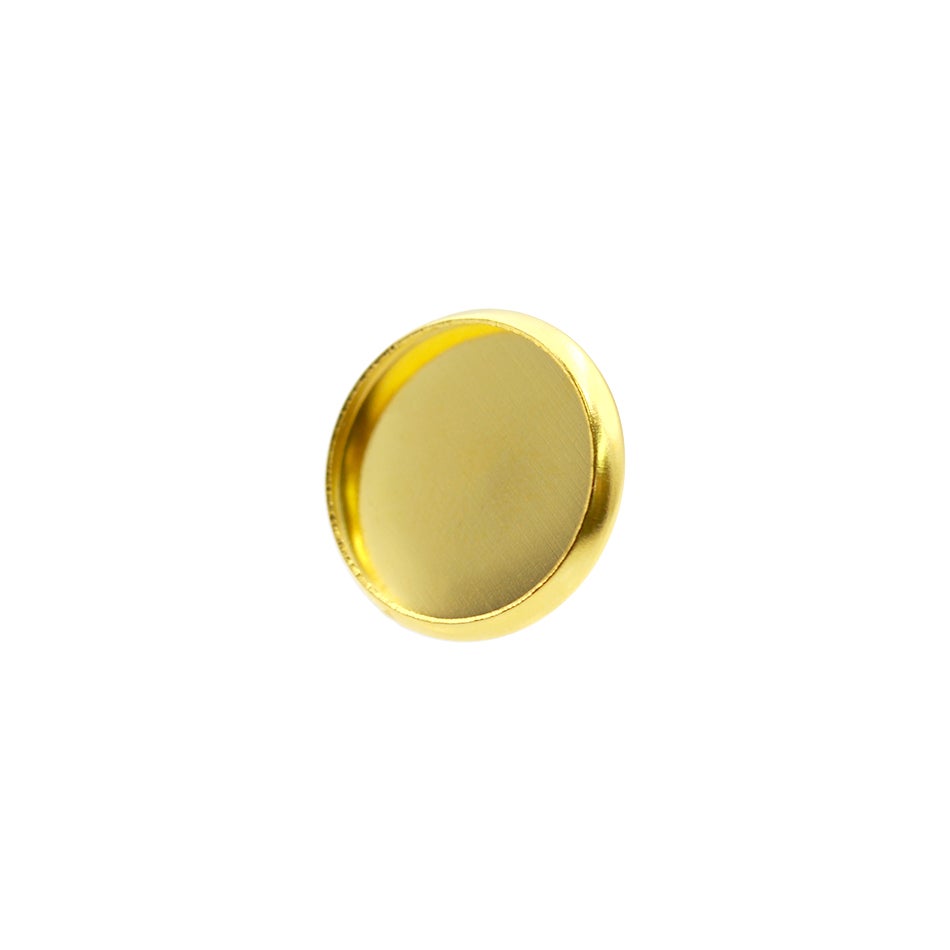 ［10個］ステンレスカン無しミール皿12mm［ゴールド金］パーツレジン金属アレルギー対応