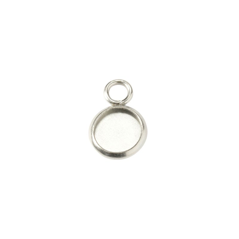 ステンレス 【 カン付き 】* ミール皿 * 6mm ［ 銀 シルバー ］