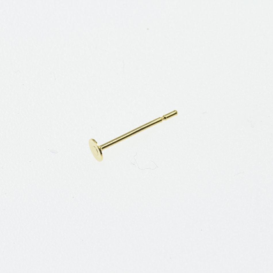 ポストのみ 丸皿 3mm ピアス ゴールド サージカルステンレス パーツ 金属アレルギー対応