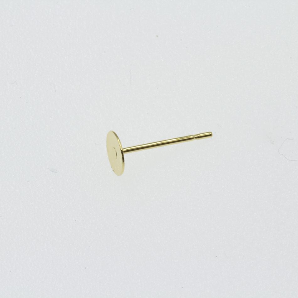 ポストのみ 丸皿 5mm ピアス ゴールド サージカルステンレス パーツ 金属アレルギー対応