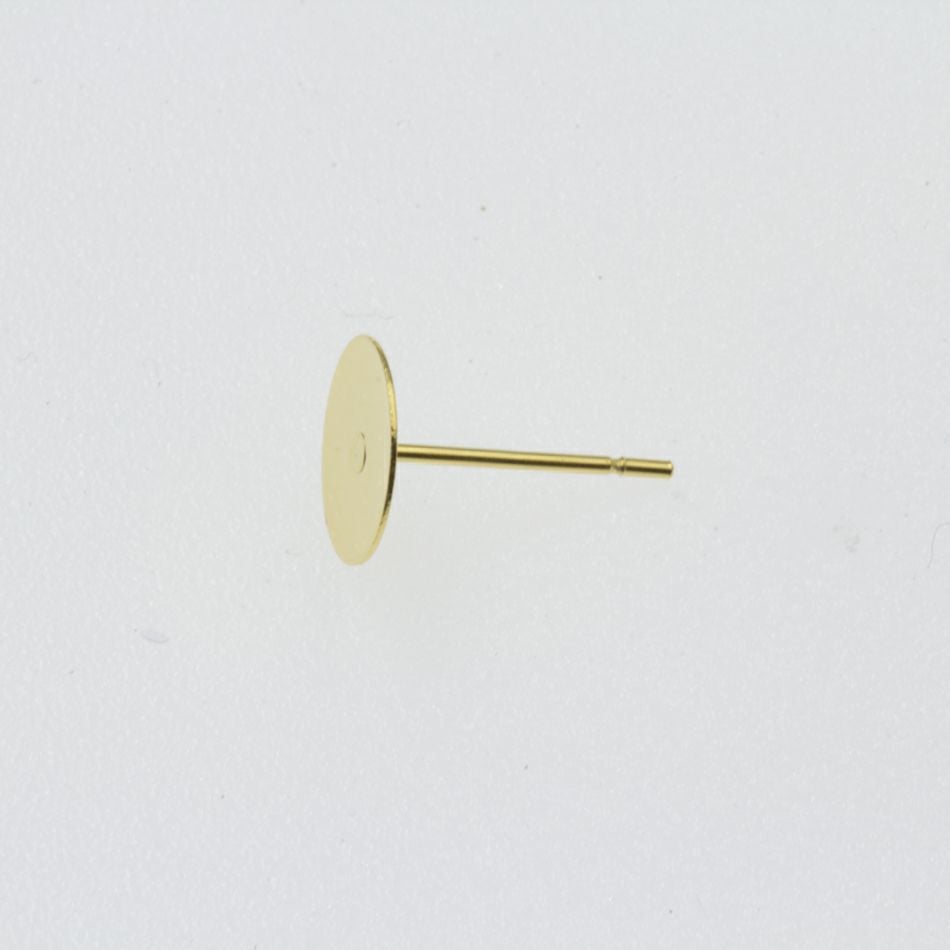 ポストのみ 丸皿 8mm ピアス ゴールド サージカルステンレス パーツ 金属アレルギー対応