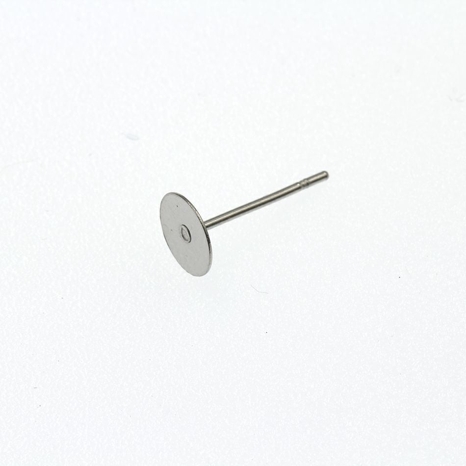 ポストのみ 丸皿 6mm ピアス シルバー サージカルステンレス パーツ 金属アレルギー対応