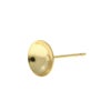 【 ポストのみ 】  お椀皿 8mm ピアス ［ ゴールド 金 ］