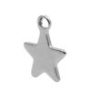 [10個]サージカルステンレスチャーム31平面スター星[銀シルバー]パーツ素材金属アレルギー対応