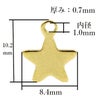 [10個]サージカルステンレスチャーム31平面スター星[銀シルバー]パーツ素材金属アレルギー対応