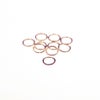 [100個]サージカルステンレス丸カン［線径0.8X7mm］［★ピンクゴールド］アクセサリーパーツ金アレ