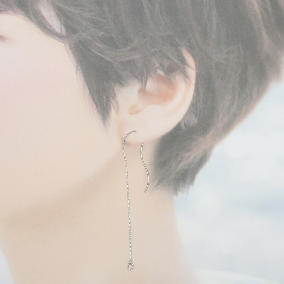 10個］ 【ウェーブワイヤー付き】 アメリカンピアス［ 銀 シルバー