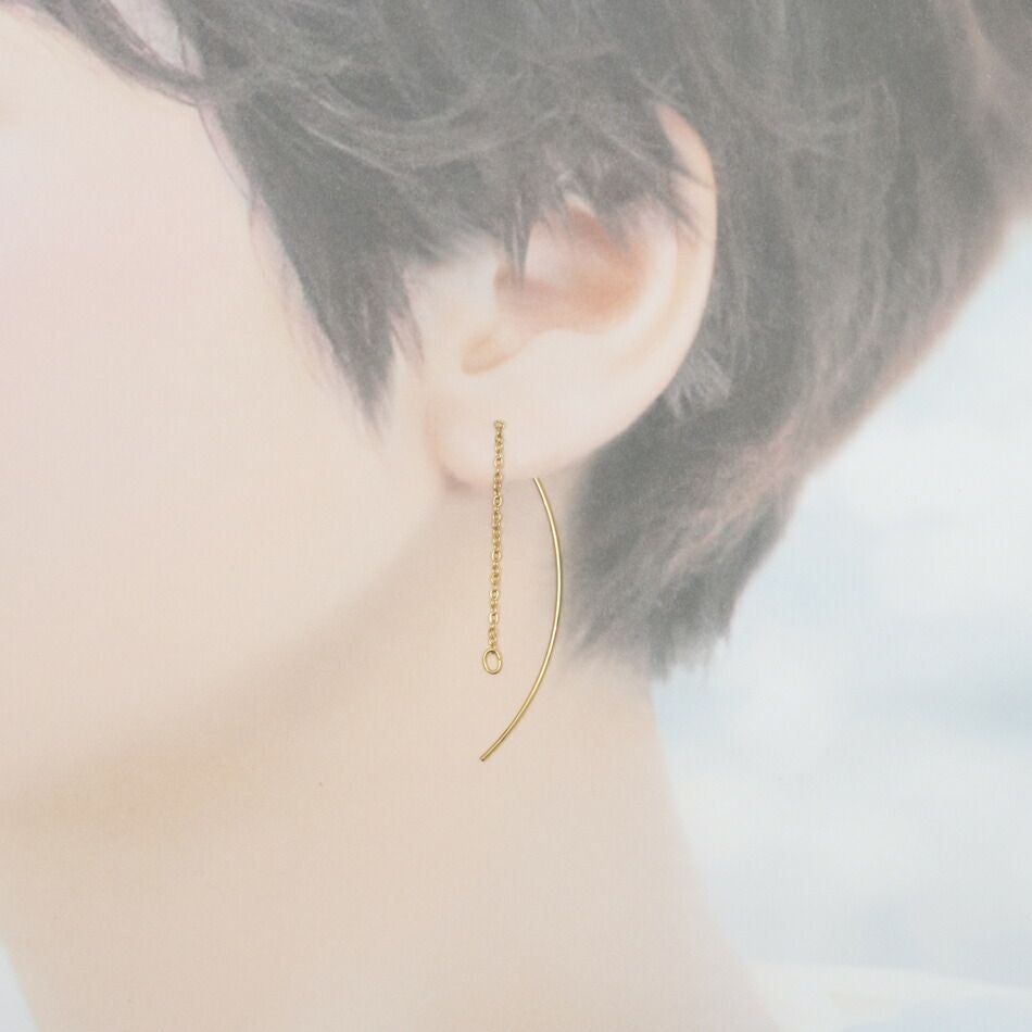 10個］ 【カーブワイヤー付き】 アメリカンピアス［ 銀 シルバー