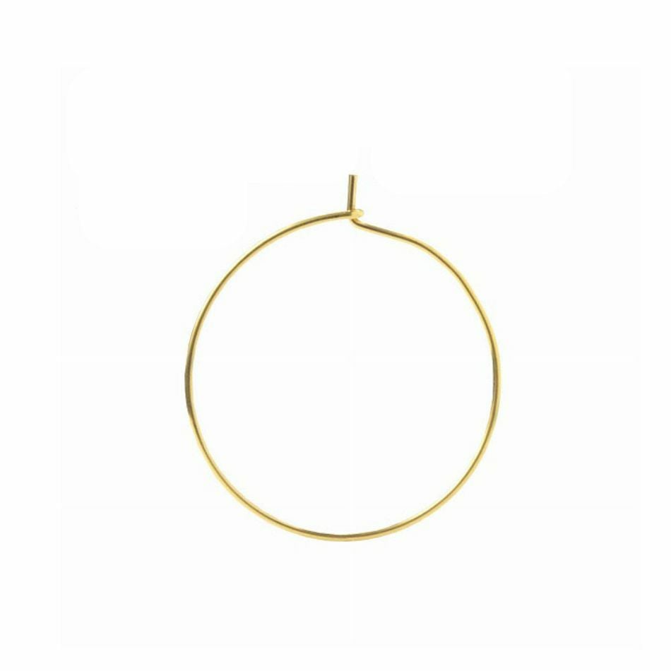 [10個]サージカルステンレスフープピアス20mm[ゴールド金]アクセサリーパーツ金具金アレ