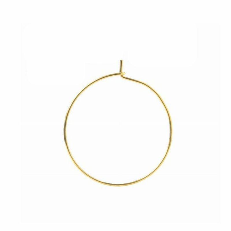 [10個]サージカルステンレスフープピアス20mm[ゴールド金]アクセサリーパーツ金具金アレ