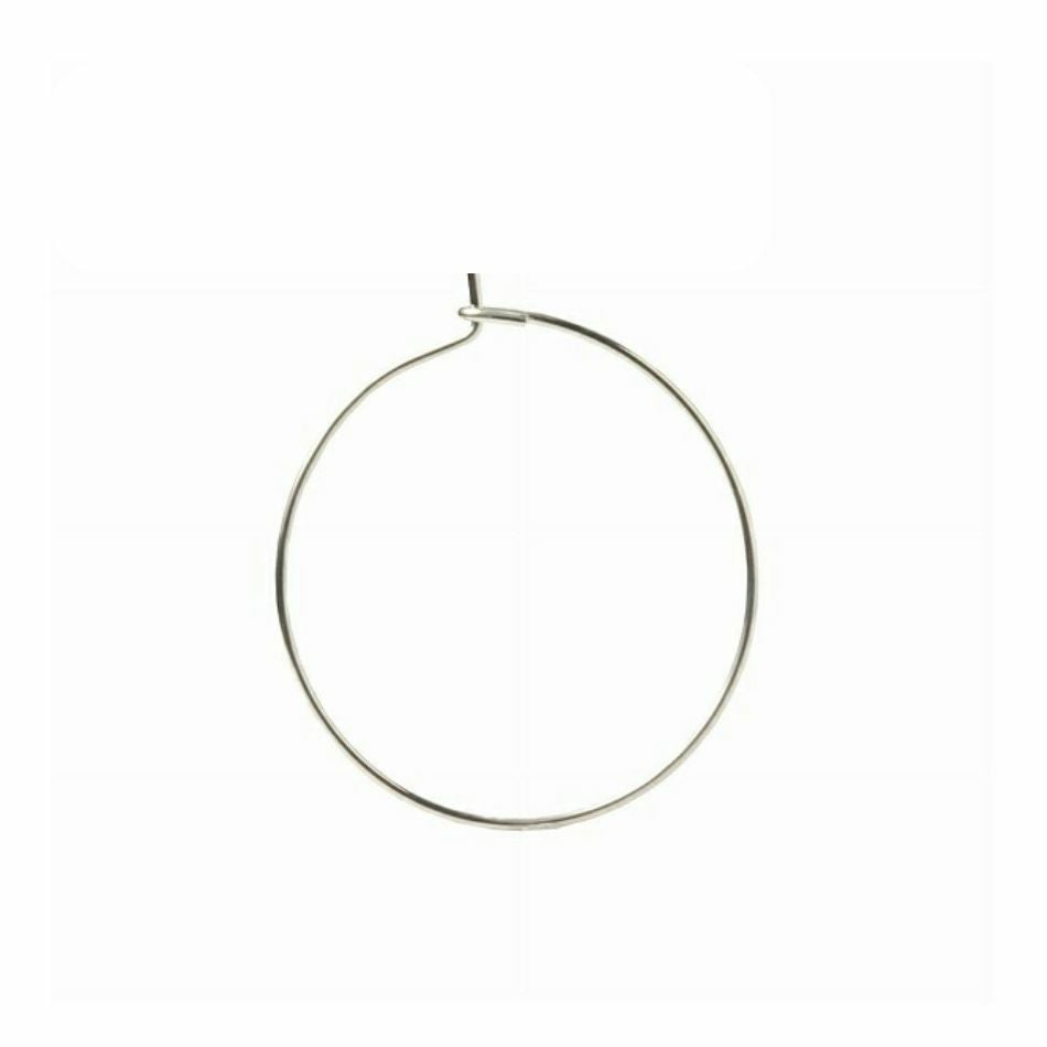 10個] ひっかけタイプ フープピアス 20mm [ 銀 シルバー ] サージカル