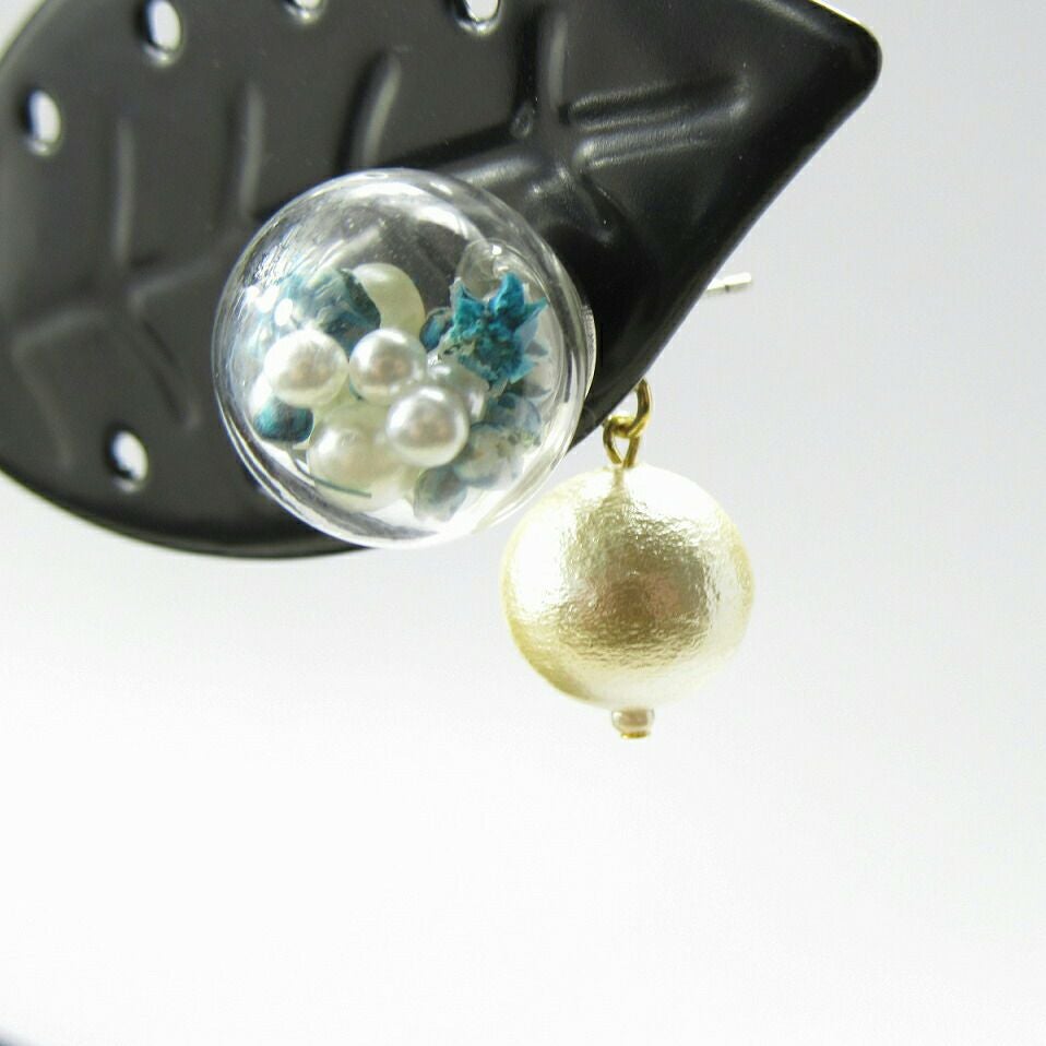 10個] ガラスドーム 丸形 18mm クリア透明 口径6mm グラス 素材