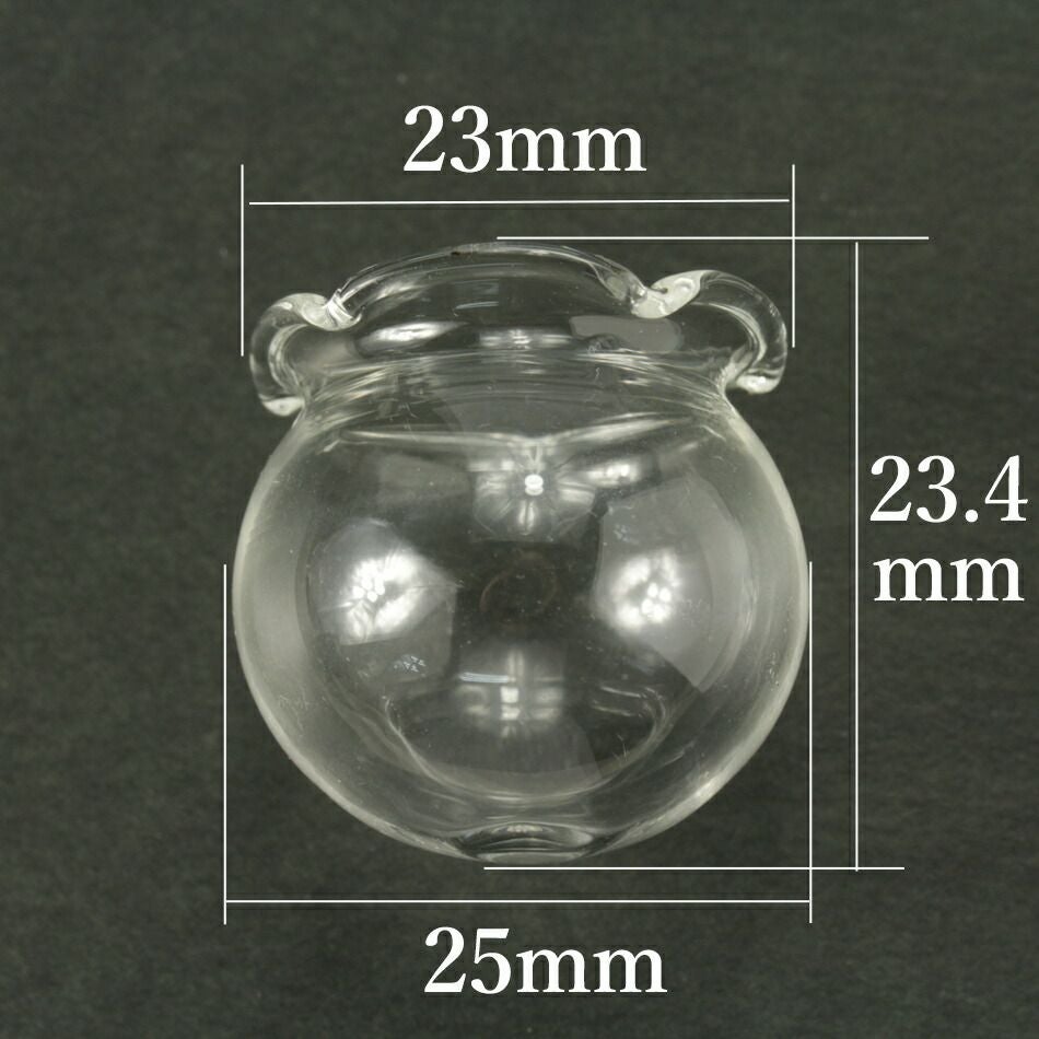 5個] ガラスドーム 金魚鉢 ［ 特大 ］ 25mm アクセサリーパーツ 素材