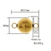 [1個]サージカルステンレス留め具マグネットクラスプ8mm[ゴールド金]強力磁石タイプエンドパーツ金属アレルギー