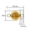 [1個]サージカルステンレス留め具マグネットクラスプ8mm[ゴールド金]強力磁石タイプエンドパーツ金属アレルギー