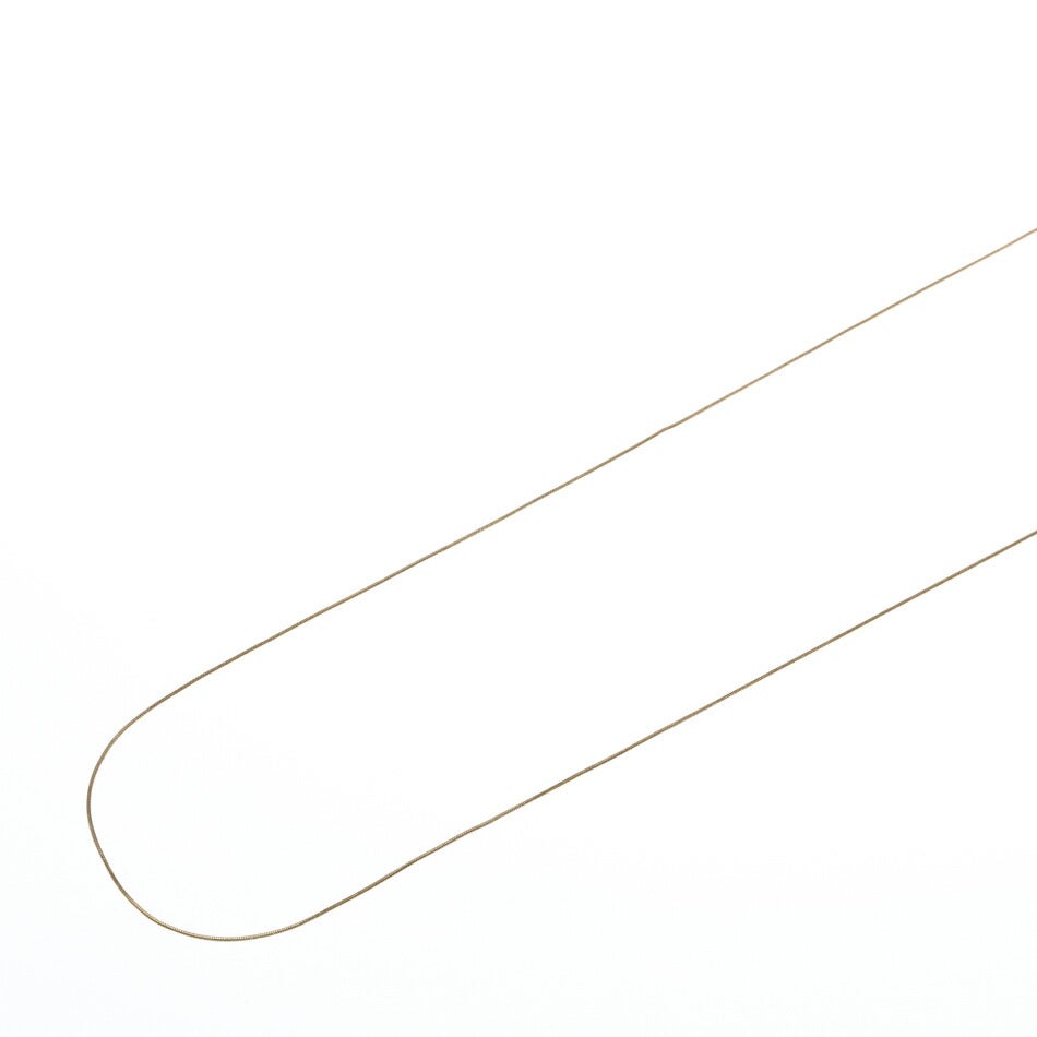 [5M×1本]サージカルステンレススネークチェーンA1.0mm［ゴールド金］パーツ金属アレルギー対応