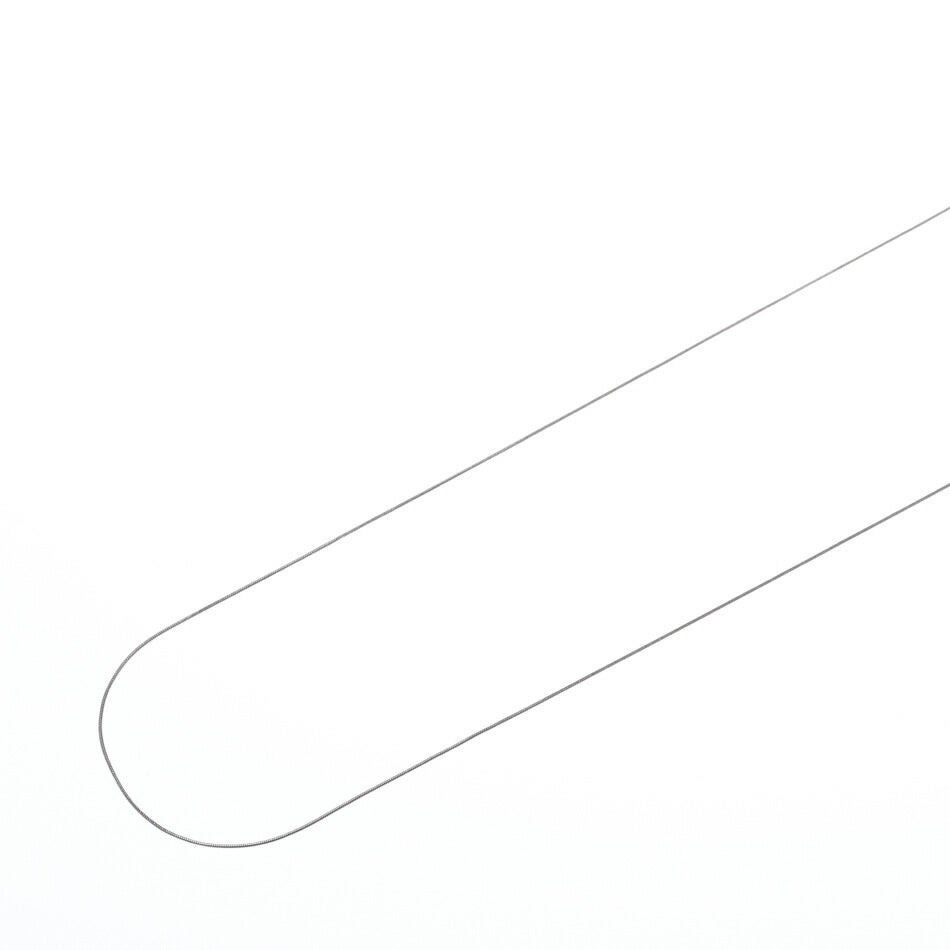 [1M×1本]サージカルステンレススネークチェーンA1.0mm［銀シルバー］パーツ金属アレルギー対応