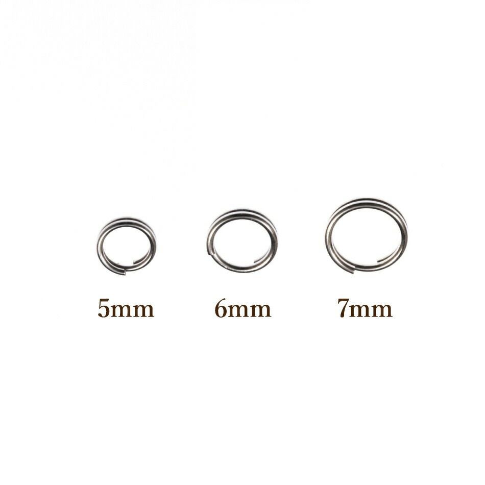 ［100個］サージカルステンレス/二重カン(0.7X7mm)［銀シルバー］金具アクセサリーパーツ素材金属アレルギー対応