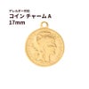 コイン チャーム A 17mm ゴールド サージカルステンレス パーツ 金属アレルギー対応