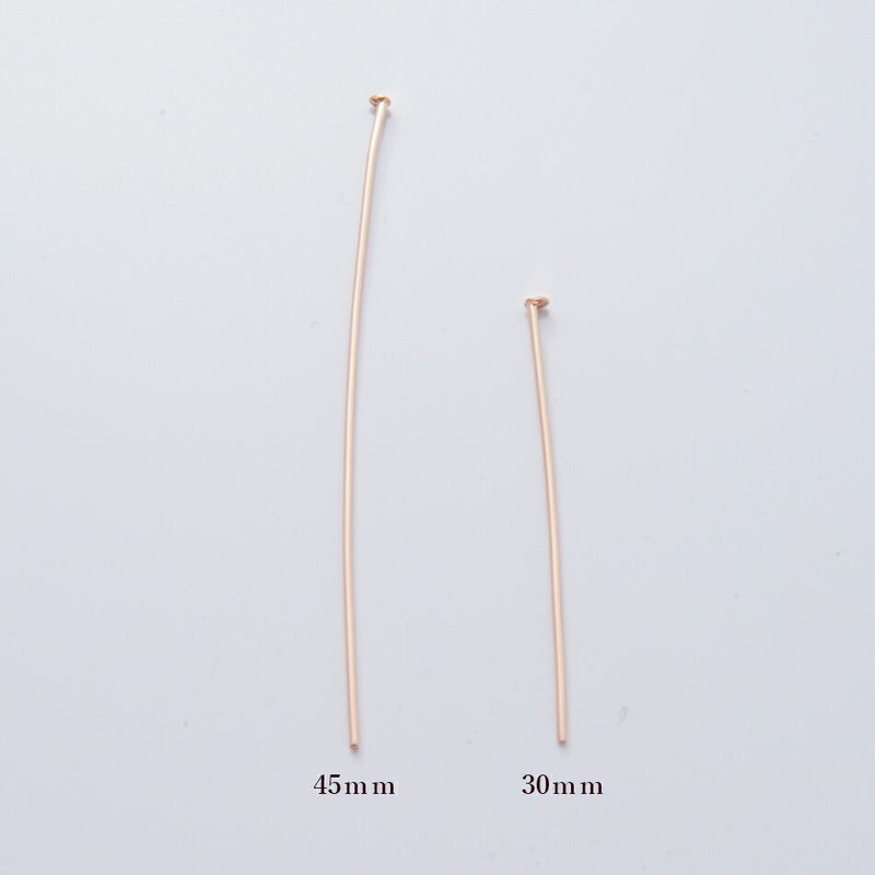 [100本]サージカルステンレスTピン細い(0.6X45mm)[★ピンクゴールド]パーツ金属アレルギー対応
