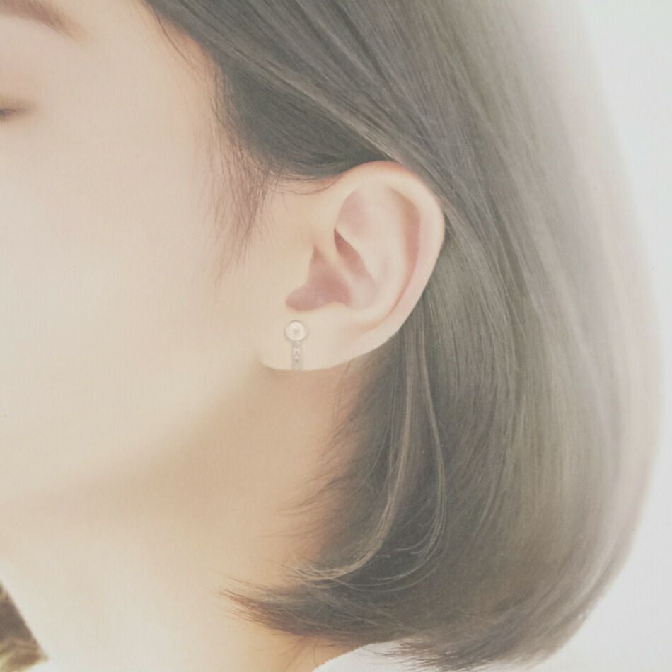 カン付き 樹脂 クリップ イヤリング 着用イメージ