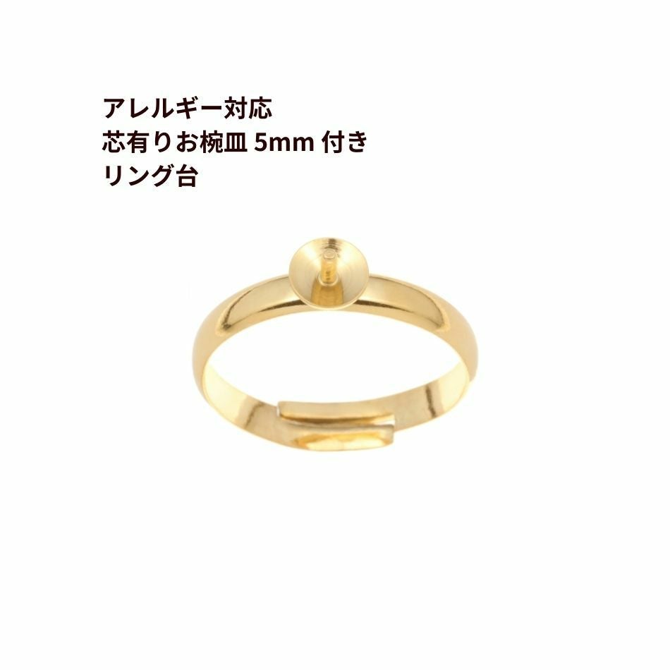 10個］サージカルステンレス 芯有り お椀皿 【 5mm 】付き リング台